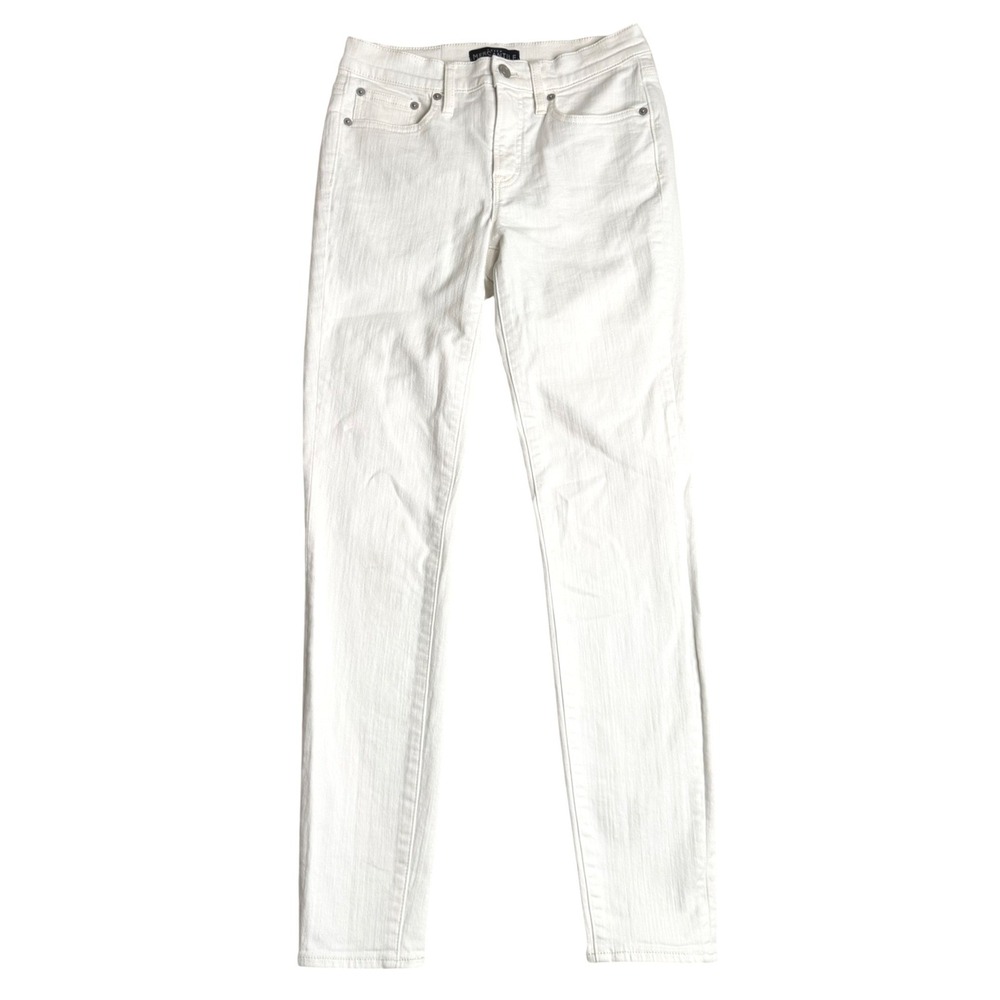 J.Crew Mercantile‎ Skinny Stretch Jeans White Denim Pants Women's 26x30